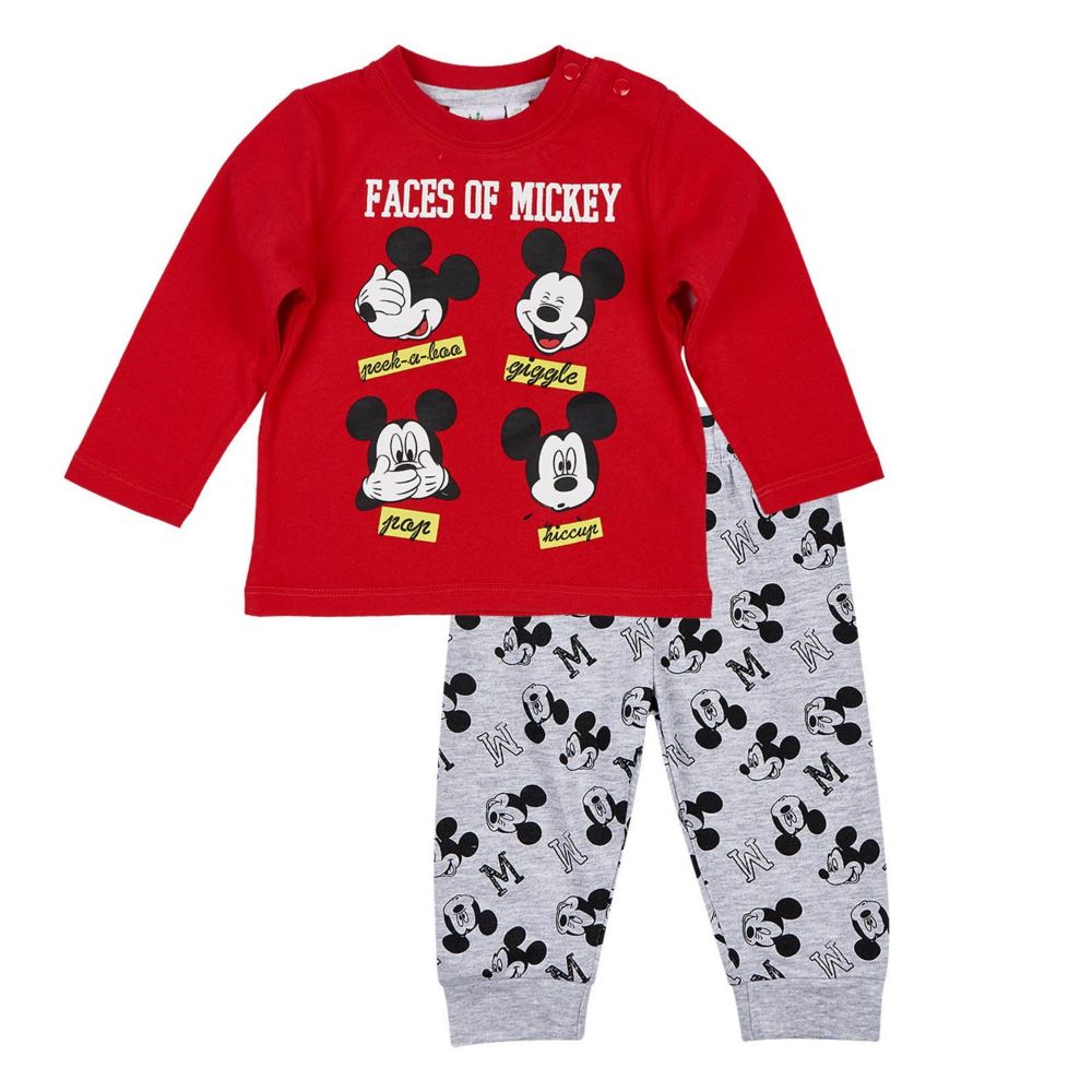 Disney Mickey Baby Zweiteiler, rot-grau, Gr. 62